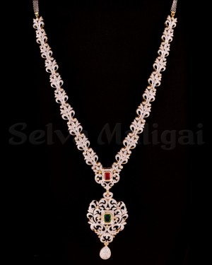 FANCY DIAMOND HARAM WITH RUBY