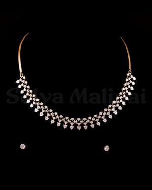 DIAMOND FANCY NECKLACE WITH STUD